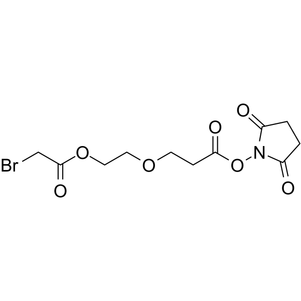 Bromoacetic-PEG2-NHS ester Chemical Structure