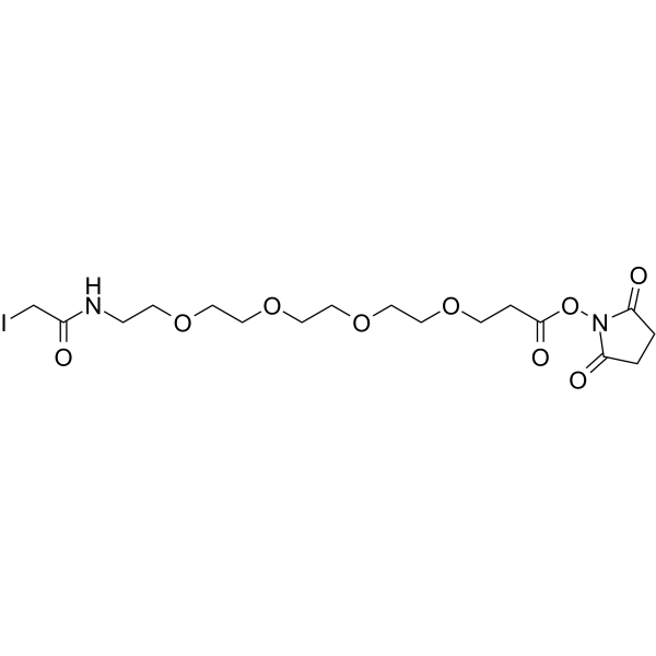 Iodoacetyl-PEG4-NHS ester Chemical Structure