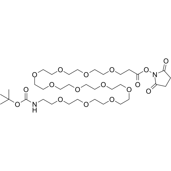 Boc-NH-PEG11-NHS ester Chemical Structure
