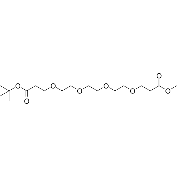 Boc-PEG4-methyl propionate Chemical Structure