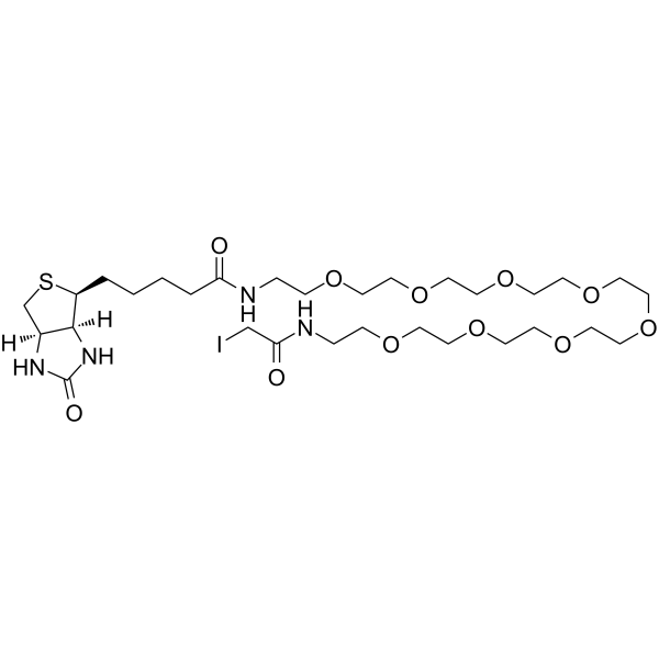 Iodoacetyl-PEG8-biotin Chemical Structure
