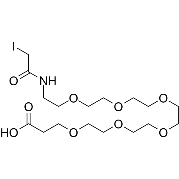Iodoacetamido-PEG6-acid Chemical Structure