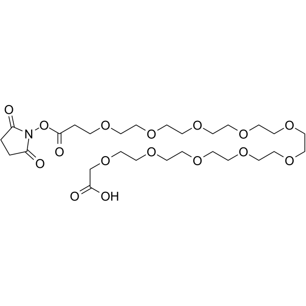 NHS ester-PEG10-COOH Chemical Structure