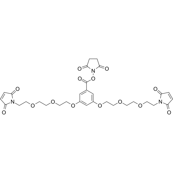 Bis-(Mal-PEG3)-PH-<em>N</em>-succinimidyl acetate