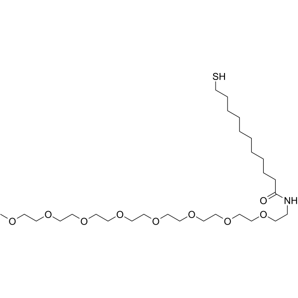 m-<em>PEG8</em>-amide-C10-Thiol