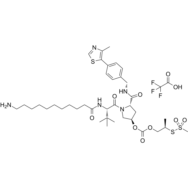 (S,R,S)-<em>AHPC</em>-isobutyl acetate-methanesulfonothioate-Me-C10-NH2 TFA