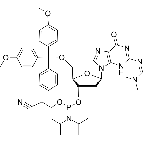 DMT-dG(dmf) Phosphoramidite Chemical Structure