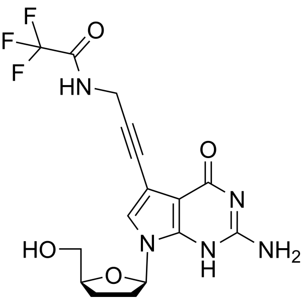 7-TFA-ap-7-Deaza-ddG Chemical Structure