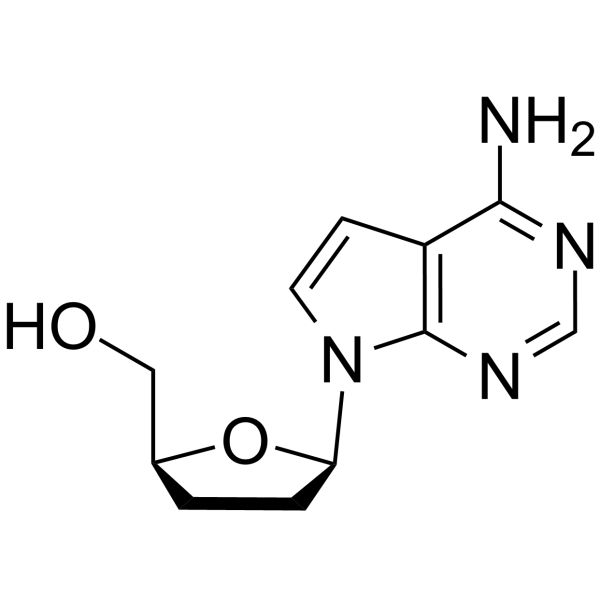 7-Deaza-2',3'-dideoxyadenosine Chemical Structure