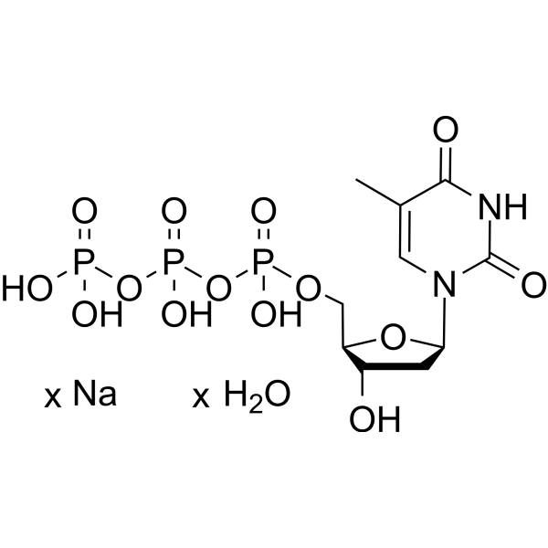 Deoxythymidine-5'-triphosphate sodium hydrate Chemical Structure