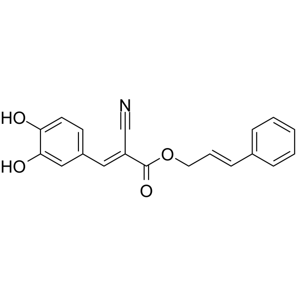 Cinnamyl-3,4-dihydroxy-α-cyanocinnamate Chemical Structure