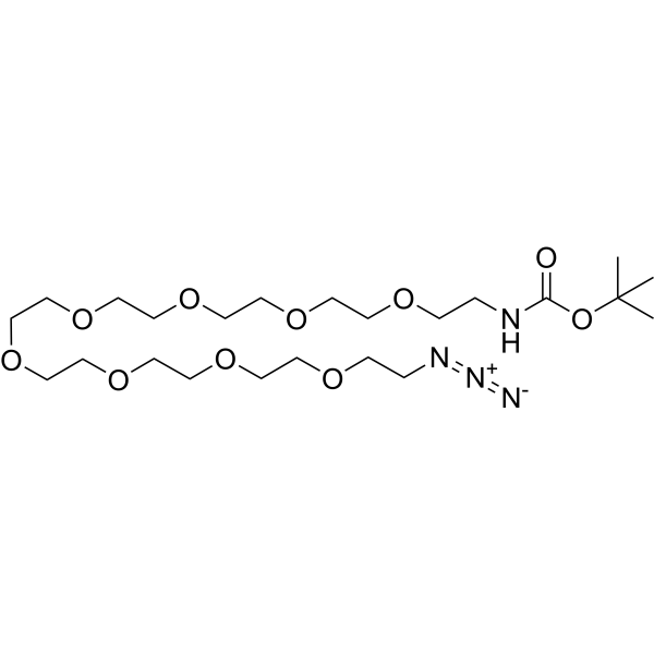 Azido-PEG8-NHBoc Chemical Structure