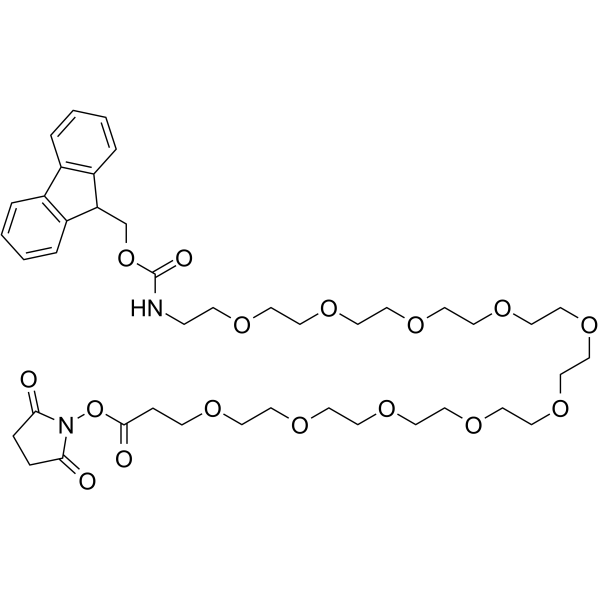 Fmoc-PEG10-NHS ester Chemical Structure