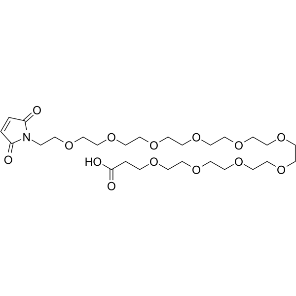 Mal-PEG10-acid Chemical Structure