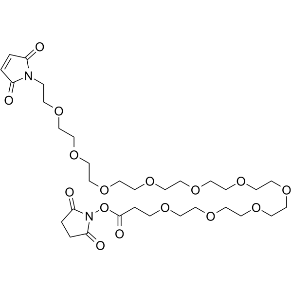 Mal-PEG10-NHS ester Chemical Structure