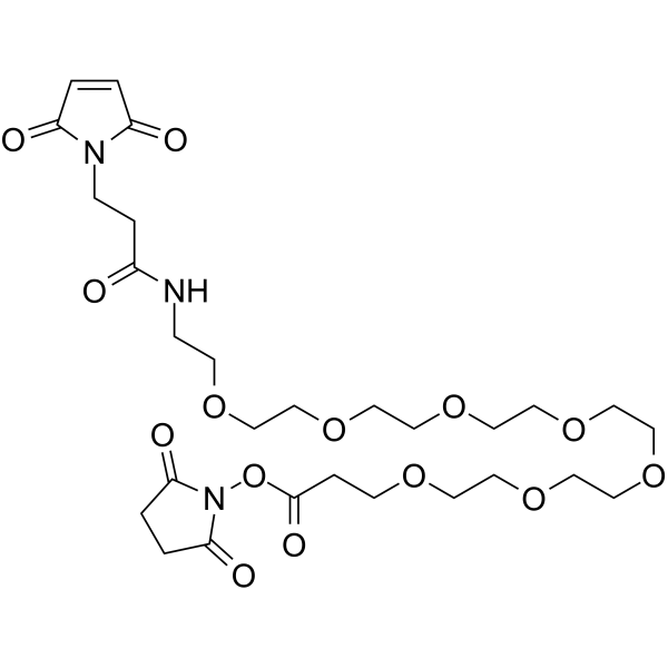 Mal-amido-PEG7-NHS ester Chemical Structure