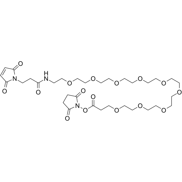 Mal-amido-PEG9-NHS ester Chemical Structure