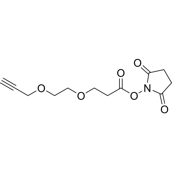 Propargyl-PEG2-NHS ester Chemical Structure