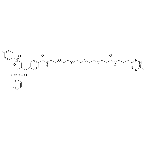 Bis-sulfone-PEG4-Tetrazine Chemical Structure