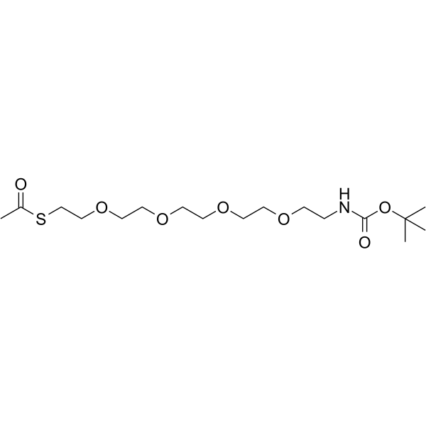 S-acetyl-PEG4-NHBoc Chemical Structure