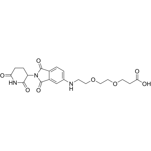 Thalidomide-NH-PEG2-COOH Chemical Structure