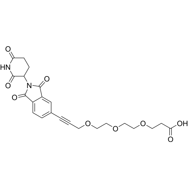 Thalidomide-Propargyne-PEG3-COOH Chemical Structure