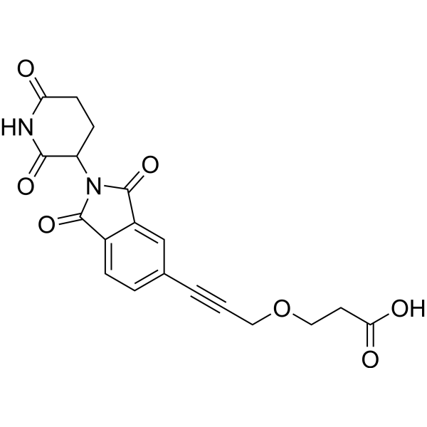 Thalidomide-Propargyne-PEG1-COOH Chemical Structure