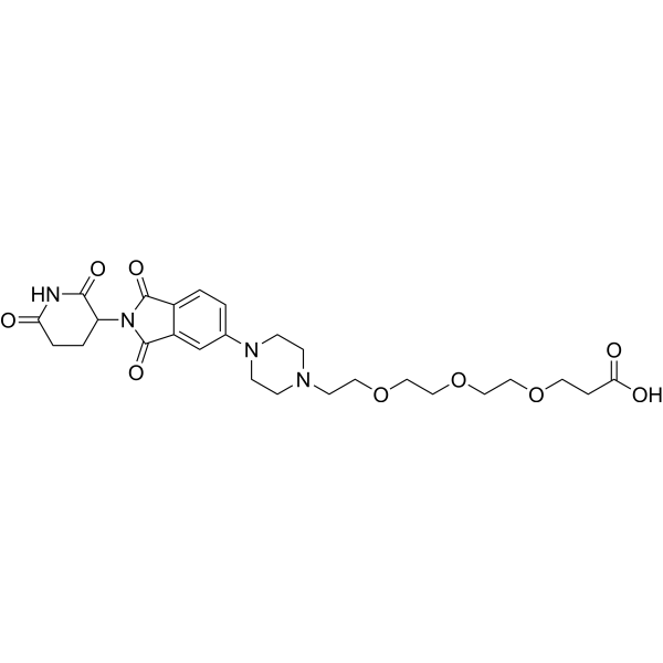 Thalidomide-Piperazine-PEG3-COOH Chemical Structure