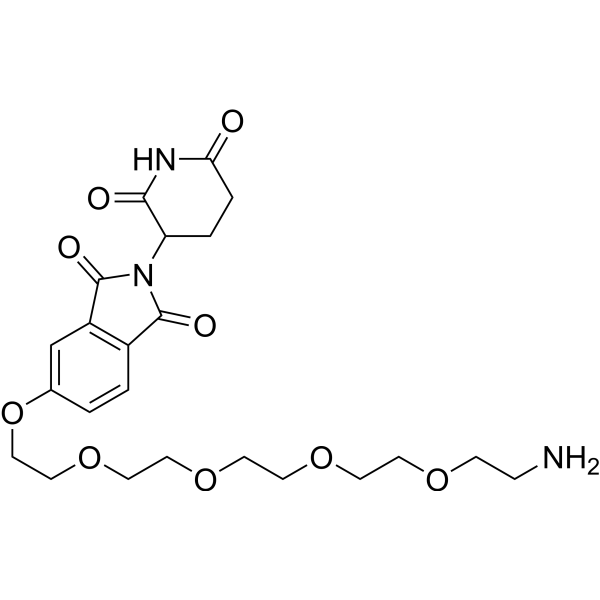 Thalidomide-PEG5-NH2 Chemical Structure