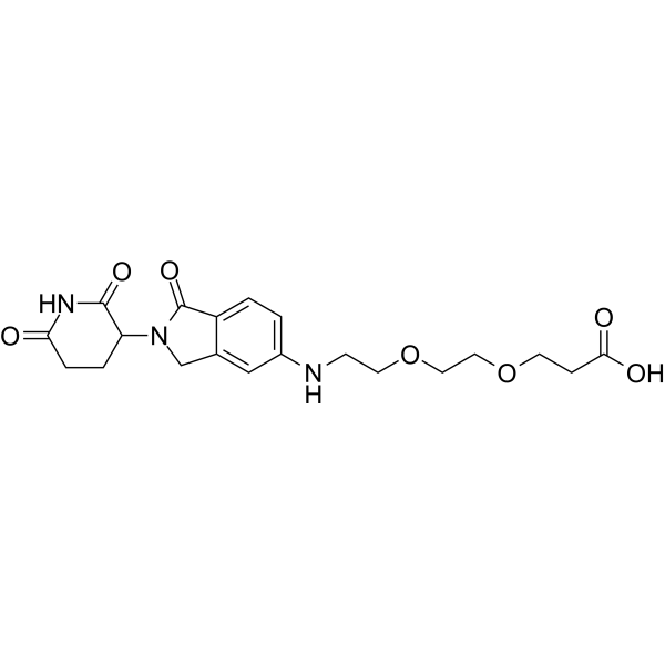 Glutarimide-Isoindolinone-NH-PEG2-COOH Chemical Structure