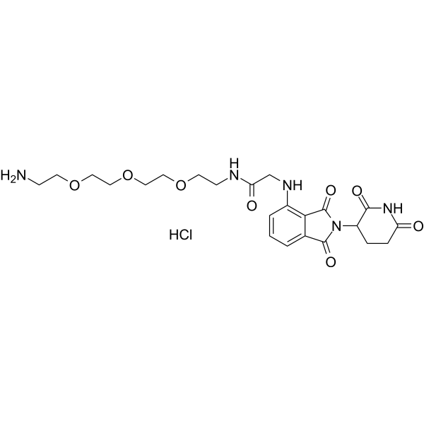 Thalidomide-NH-amido-<em>PEG3</em>-C2-NH2 hydrochloride