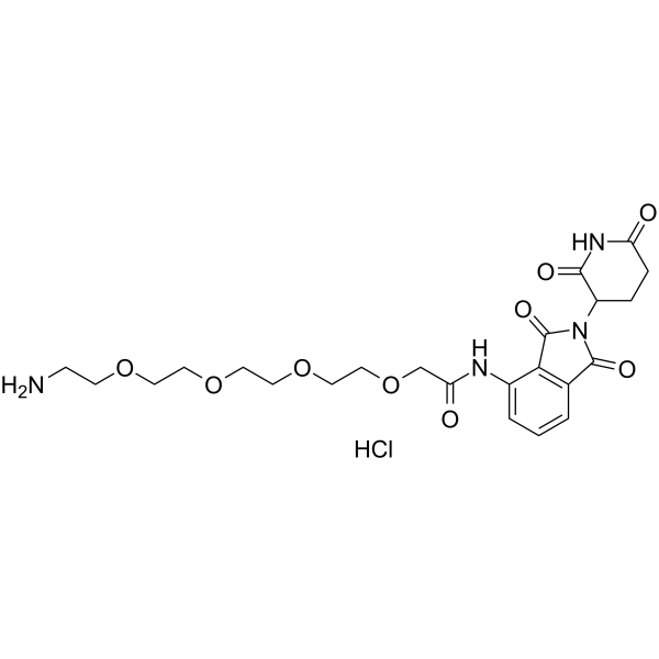 Pomalidomide-<em>amino</em>-PEG4-NH2 hydrochloride