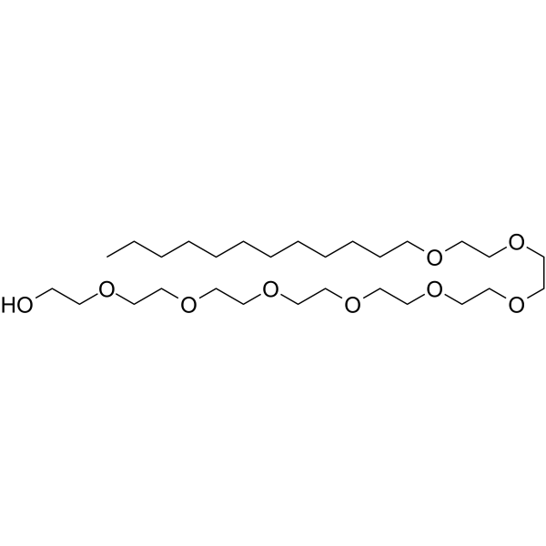 Octaethylene glycol monododecyl ether Chemical Structure
