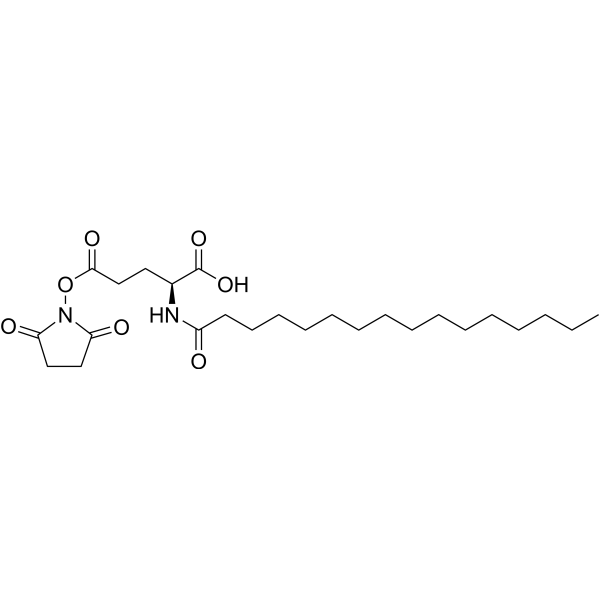 Pal-Glu(OSu)-OH Chemical Structure