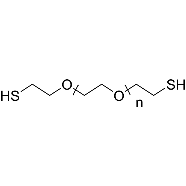 Poly(ethylene glycol) dithiol (Mn 3400) Chemical Structure