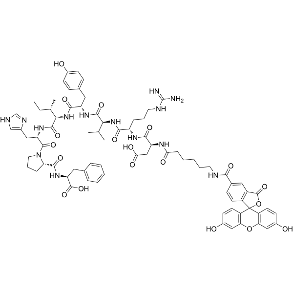 Angiotensin II human, FAM-labeled Chemical Structure