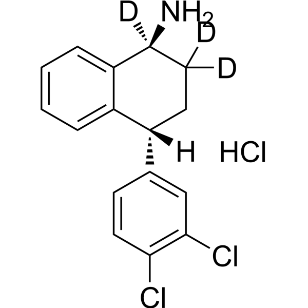 rac-trans-<em>N</em>-Desmethyl sertraline-d3 hydrochloride