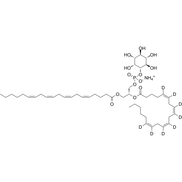 PtdIns-(1-arachidonoyl, 2-arachidonoyl)-d8 ammonium Chemical Structure