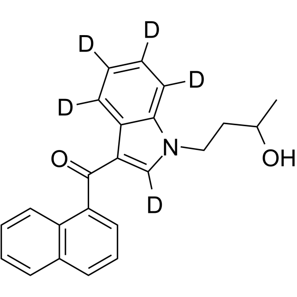 (±)-JWH 073 N-(3-hydroxybutyl) metabolite-d5 Chemical Structure