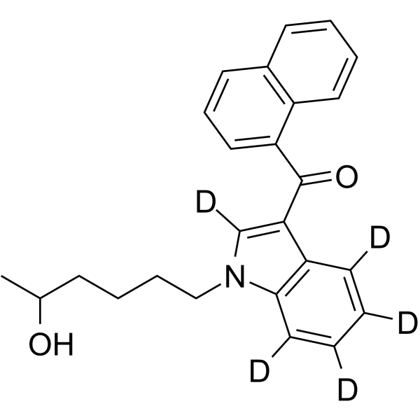 JWH 019 N-(5-hydroxyhexyl) metabolite-d5 Chemical Structure