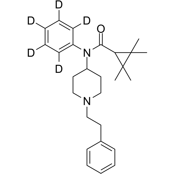 2,2,3,3-Tetramethyl-Cyclopropyl fentanyl-d5 Chemical Structure