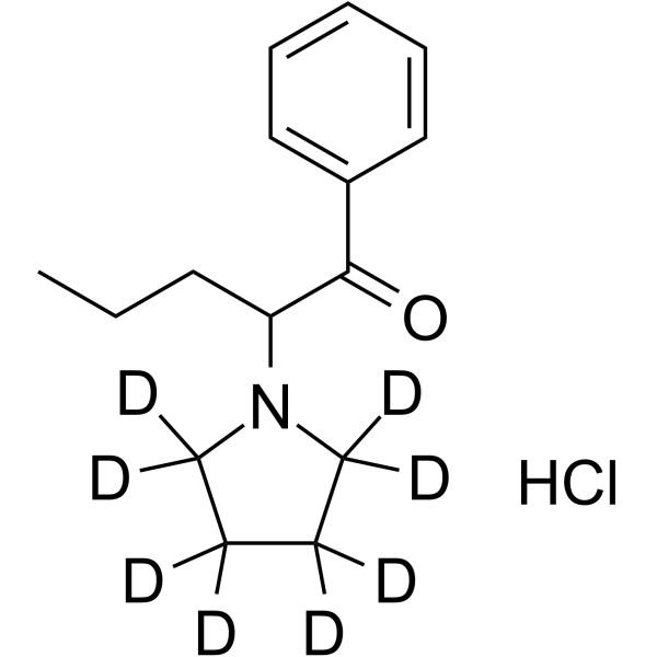 α-Pyrrolidinopentiophenone-d8 hydrochloride Chemical Structure
