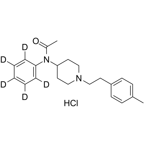4'-Methyl acetyl fentanyl-d5 hydrochloride Chemical Structure