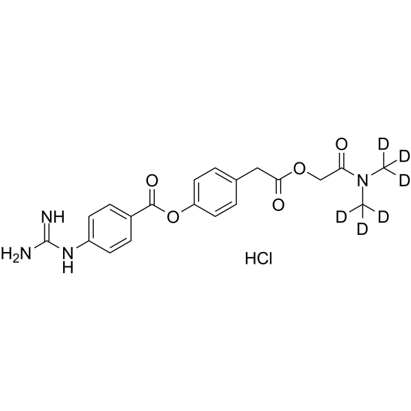 Camostat-d6 hydrochloride Chemical Structure