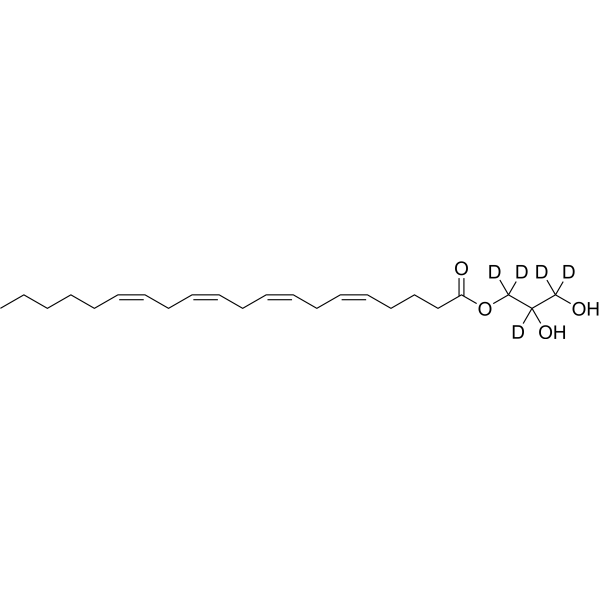 1-Arachidonoyl-d<sub>5</sub>-rac-glycerol Chemical Structure