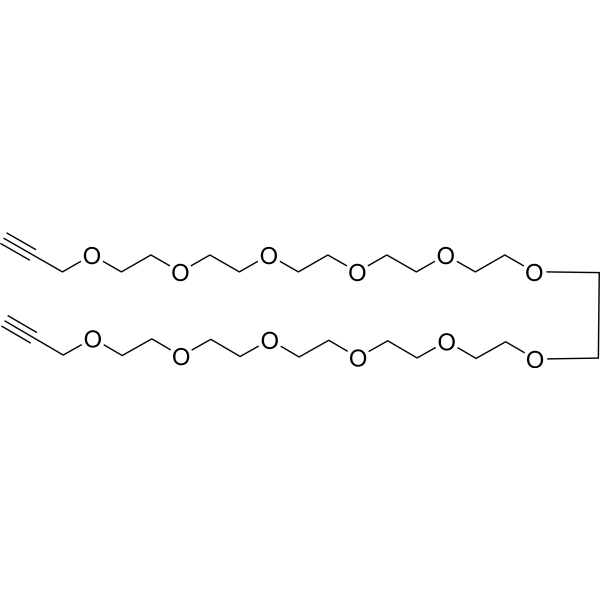 Bis-propargyl-PEG11 Chemical Structure