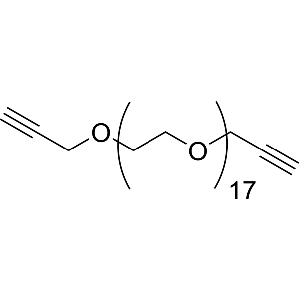 Bis-propargyl-O-PEG17 Chemical Structure