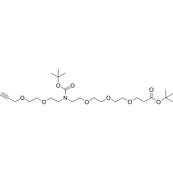 N-(Propargyl-PEG2)-N-Boc-PEG3-t-butyl ester Chemical Structure