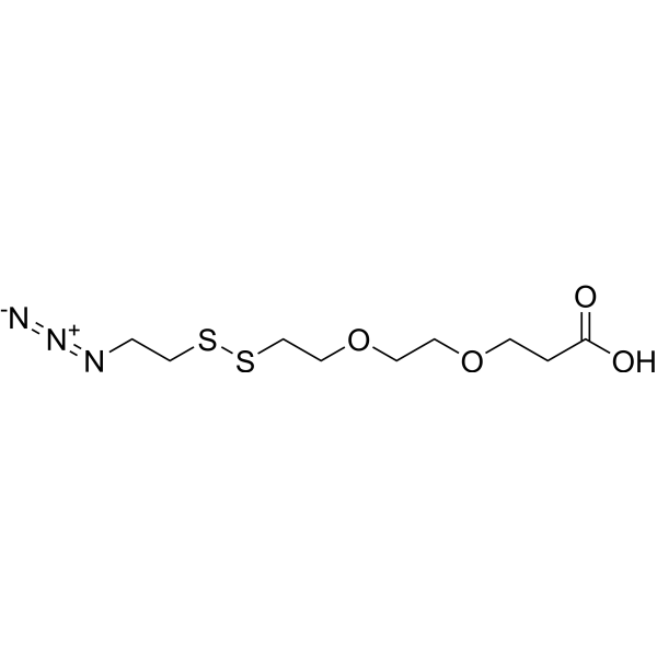 Azido-C2-SS-PEG2-C2-acid Chemical Structure