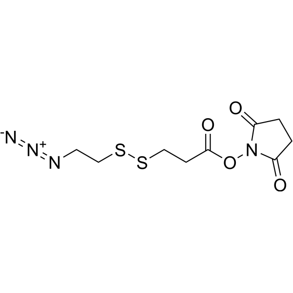 Azidoethyl-SS-propionic NHS ester Chemical Structure